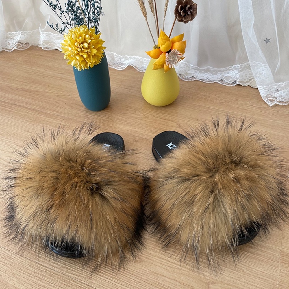 Raccoon Fur Slides